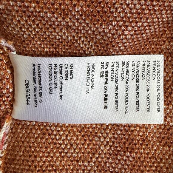 Anthropologie Maeve Vera Honey Brown Combo Jacquard Sweater Vest - Picture 8 of 8